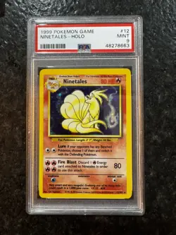 PSA 9 Ninetales Pokemon Base Set 12/102 Holo Rare 1999 Graded Card - Image 1