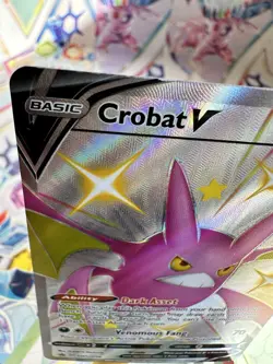 CROBAT V SWSH098 Black Star Promo Ultra Rare Full Art Holo Pokemon Card - Image 2