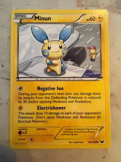 Minun 40/108 Dark Explorers Regular Pokemon Card Near Mint/Lightly Played - Image 1