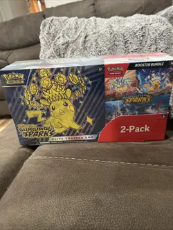 Pokemon Surging Sparks ETB & Booster Bundle Costco 2-pack. Factory Sealed - Image 1