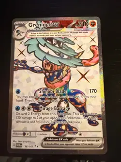 Pokemon TCG Twilight Masquerade Greninja EX Card 198/167 - Image 1