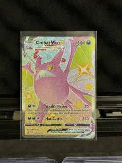 Pokemon Card Crobat VMAX SWSH099 Black Star Promo Full Art Holo TCG - Image 1
