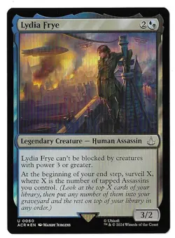 MTG Lydia Frye FOIL Universes Beyond: Assassin’s Creed (ACR) Card #0060 Unplayed - Image 1