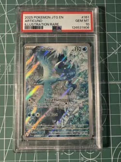PSA 10 Articuno Illustration Rare 2025 Pokemon JTG En #161 - Image 1