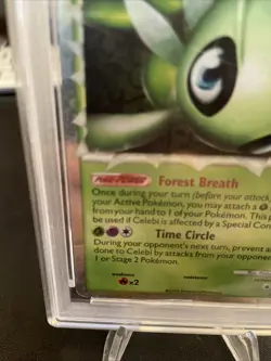 Pokemon TCG Celebi Holo Rare Card HS-TRIUMPHANT92/102 PSA 1 - Image 4