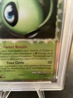 Pokemon TCG Celebi Holo Rare Card HS-TRIUMPHANT92/102 PSA 1 - Image 5
