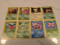 Nintendo Pokemon TCG 8 Card Lot Gloom Koffing Ditto Erika's Paras Hoppip - Image 1