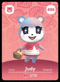 Judy #430 - Nintendo Amiibo Card - Animal Crossing New Horizons - Image 1