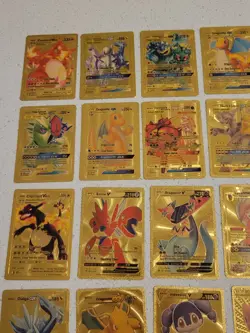 Lot of 55 Gold Foil Pokemon Card Fan Art Cards (All Cards Pictured) Mint Cond - Image 2