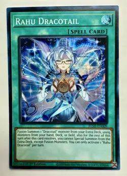 Yugioh! - Rahu Dracotail - JUSH-EN009 - Super Rare - 1st Edition - Image 1