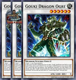 Yugioh! 3x Gouki Dragon Ogre DOOD-EN041 Common 1st Ed NM - Image 1