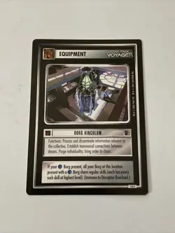 Star Trek CCG Equipment Borg Vinculum Black Boarder Voyager Card - Image 1