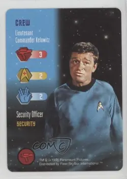 1996 Star Trek - The Card Game Crew Lieutenant Commander Kelowitz - Image 1