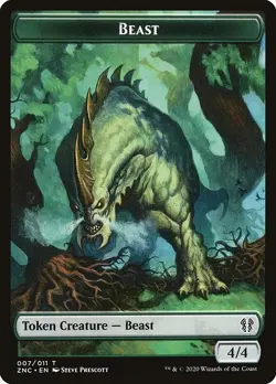 Beast - Non-Foil Token - tznc - 7 | MTG Card - Image 1