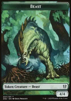Beast - Non-Foil Token - tznc - 7 | MTG Card - Image 3