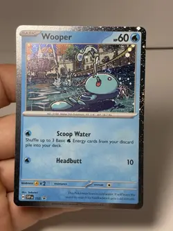 Pokemon TCG Wooper SVP155 Scarlet & Violet Promo Card (Head Swirl) - Image 1