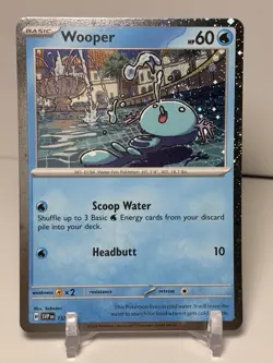 Pokemon TCG Wooper SVP155 Scarlet & Violet Promo Card (Head Swirl) - Image 2