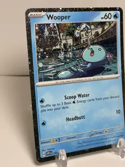 Pokemon TCG Wooper SVP155 Scarlet & Violet Promo Card (Head Swirl) - Image 3