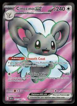 Cinccino ex 105/086 Holo Ultra Rare Chaos Rising Pokemon Card - Image 1