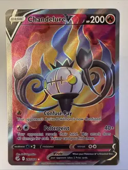 Chandelure V 247/264 Full Art 2021 Pokemon Fusion Strike Ultra Rare Card NM - Image 1