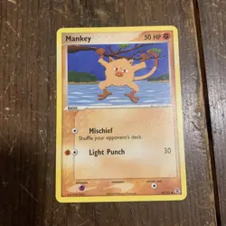 2004 Pokemon Card Mankey 38/112 EX FireRed & LeafGreen NM-MINT - Image 1