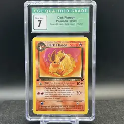 Dark Flareon 35/82 1st Edition Uncommon Graded CGC 7 Pokemon Card - Image 1