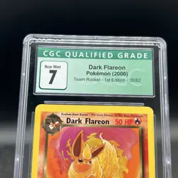 Dark Flareon 35/82 1st Edition Uncommon Graded CGC 7 Pokemon Card - Image 3