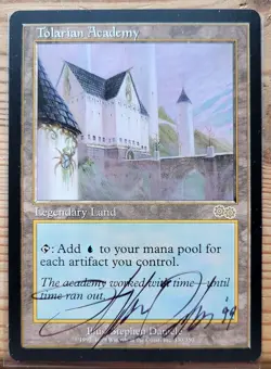 Tolarian Academy SIGNED Stephen Daniele AUTOGRAPH - Urza's Saga MtG - Image 1