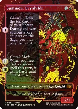 Summon: Brynhildr Foil Borderless Final Fantasy MTG NM - Image 1