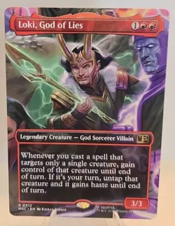 Loki, God of Lies (Borderless) MTG Commander: Marvel Super Heroes Regular - Image 1