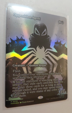 MTG - FOIL Opposition Agent (Borderless) - Marvel Eternal-Legal (MAR) - Image 2
