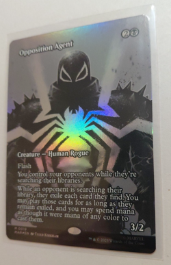 MTG - FOIL Opposition Agent (Borderless) - Marvel Eternal-Legal (MAR) - Image 3