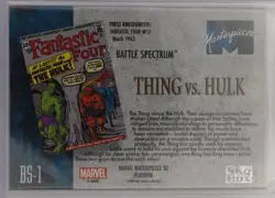 Thing Vs. Hulk 2024 Marvel Masterpieces 92 Platinum Battle Spectrum #BS-1 - Image 2