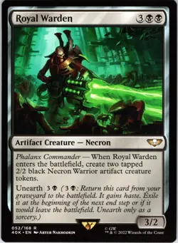 Royal Warden 52 Rare Universes Beyond: Warhammer 40,000 Magic: The Gathering NM - Image 1