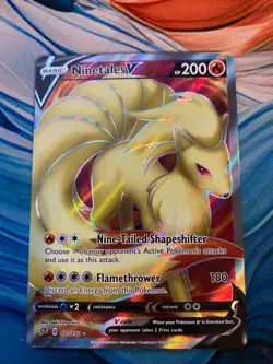 Pokemon Rebel Clash "Ninetales V" 177/192 / Ultra Rare / Near Mint - Image 1