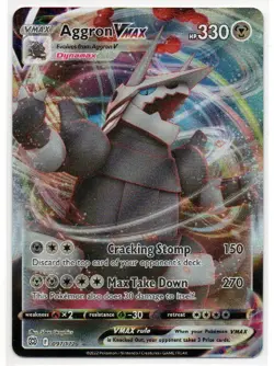 Aggron VMAX 097/172 Holo VMAX Rare Brilliant Stars Pokemon Near Mint - Image 1