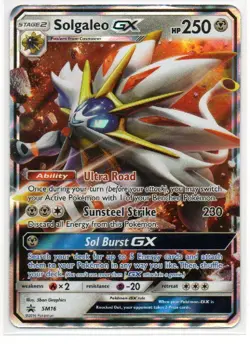 Solgaleo GX - SM16 Holo Promo Sun & Moon Promo Pokemon Holo Lightly Played - Image 1