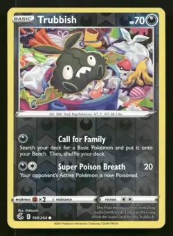 Trubbish 168/264 Fusion Strike Common Reverse Holo Near Mint - Image 1