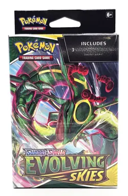 Pokemon TCG Sword & Shield Evolving Skies Hanger Box Sealed 3 Pack Booster 820650851551 - Image 1