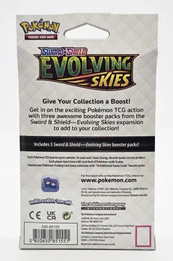 Pokemon TCG Sword & Shield Evolving Skies Hanger Box Sealed 3 Pack Booster 820650851551 - Image 2