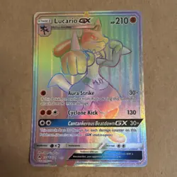 Lucario GX SM Forbidden Light 135/131 Secret Rare Full Art Holo 2018 210HP- NM - Image 1