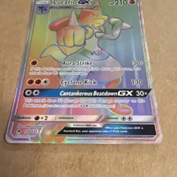 Lucario GX SM Forbidden Light 135/131 Secret Rare Full Art Holo 2018 210HP- NM - Image 2