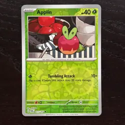Applin 017/167 Pokemon Twilight Masquerade SV06 Reverse Holo Common NM - Image 1