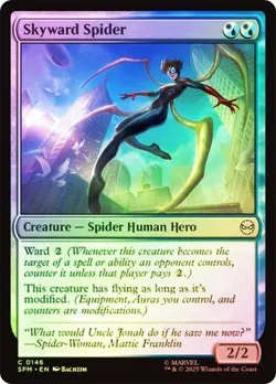 NM Foil Skyward Spider, MTG, Marvel's Spider-Man, Magic the Gathering, 146 - Image 1