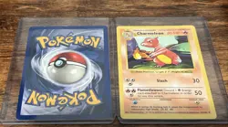 Charmander 46/102 Charmeleon 24/102 SHADOWLESS NM Pair Pokemon Base - Image 2