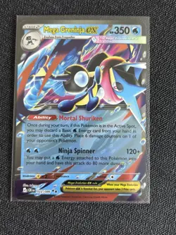 Pokemon TCG Mega Greninja ex 022/086 Me04: Chaos Rising Holo - Image 1