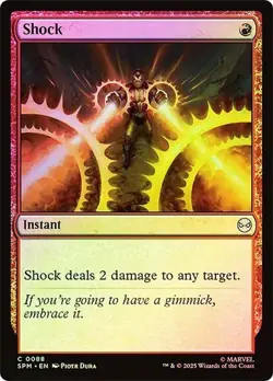 NM Foil Shock, MTG, Marvel's Spider-Man, Magic the Gathering, 88 - Image 1