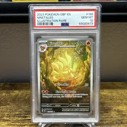 Pokemon Ninetales 199/197 SV03 Obsidian Flames Illustration Rare 2023 PSA 10 - Image 1