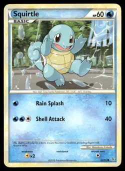 Squirtle 63/95 Common HGSS Unleashed Pokemon MP - Image 1