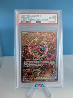 2025 POKEMON MEP 024 ORICORIO EX MEGA CHARIZARD X EX UPC PROMO PSA 10 - Image 1